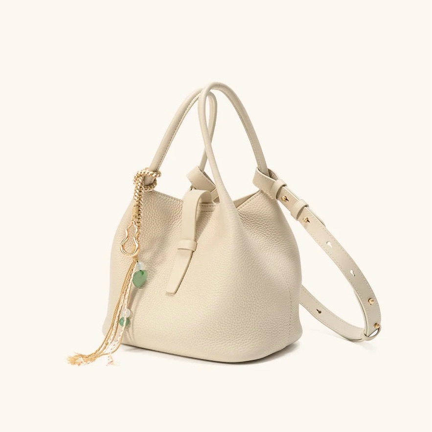Brand New- Bampo Relume Echo Basket Bag In Silky Cream